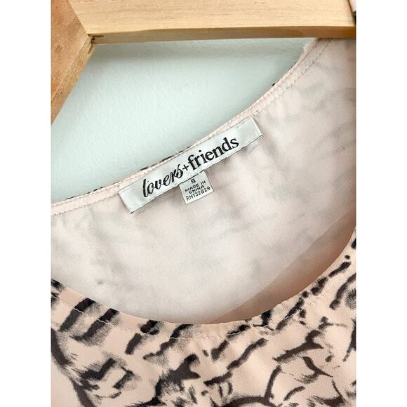 Lovers + Friends x Revolve | Heart Babydoll Drop Waist Zebra Animal Print | Sz S - Picture 4 of 10